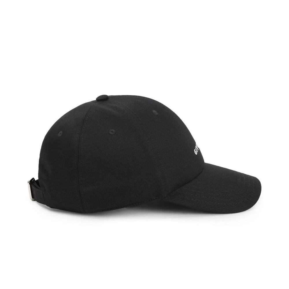 Givenchy Black Logo Embroidered Cotton Baseball Cap Hat Adjustable Strap NWT - Picture 3 of 6